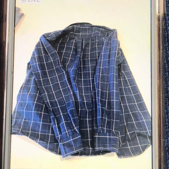 Men’s Tommy Hilfiger blue plaid button up shirt - Picture 4 of 4